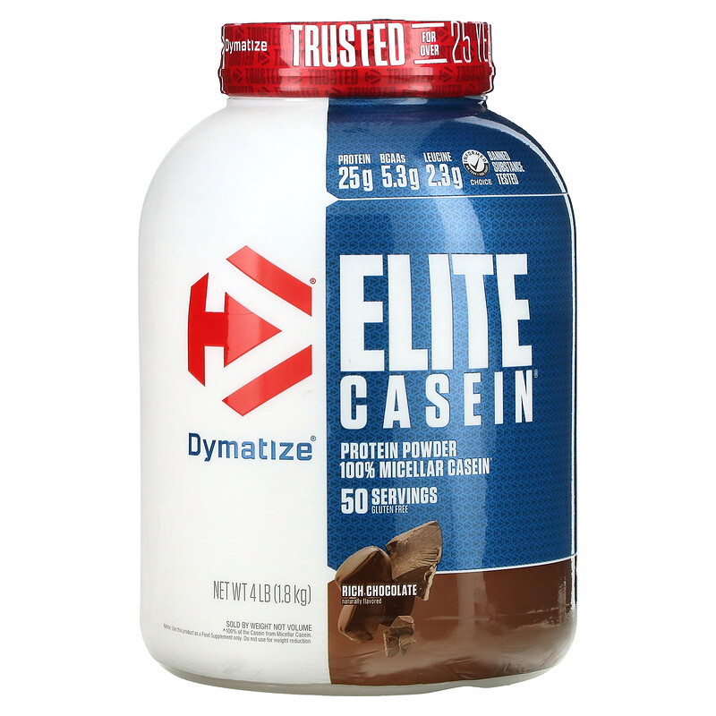 Dymatize, Elite Casein, Rich Chocolate, 4 фунта (1836 г)
Dymatize, Elite Casein, Rich Chocolate, 4 фунта (1836 г)
