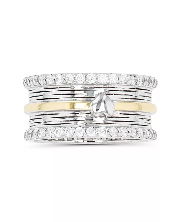 Кольцо с двухцветным полированным сердцем из кубического циркония Macy'S, silver
Кольцо с двухцветным полированным сердцем из кубического циркония Macy'S, silver