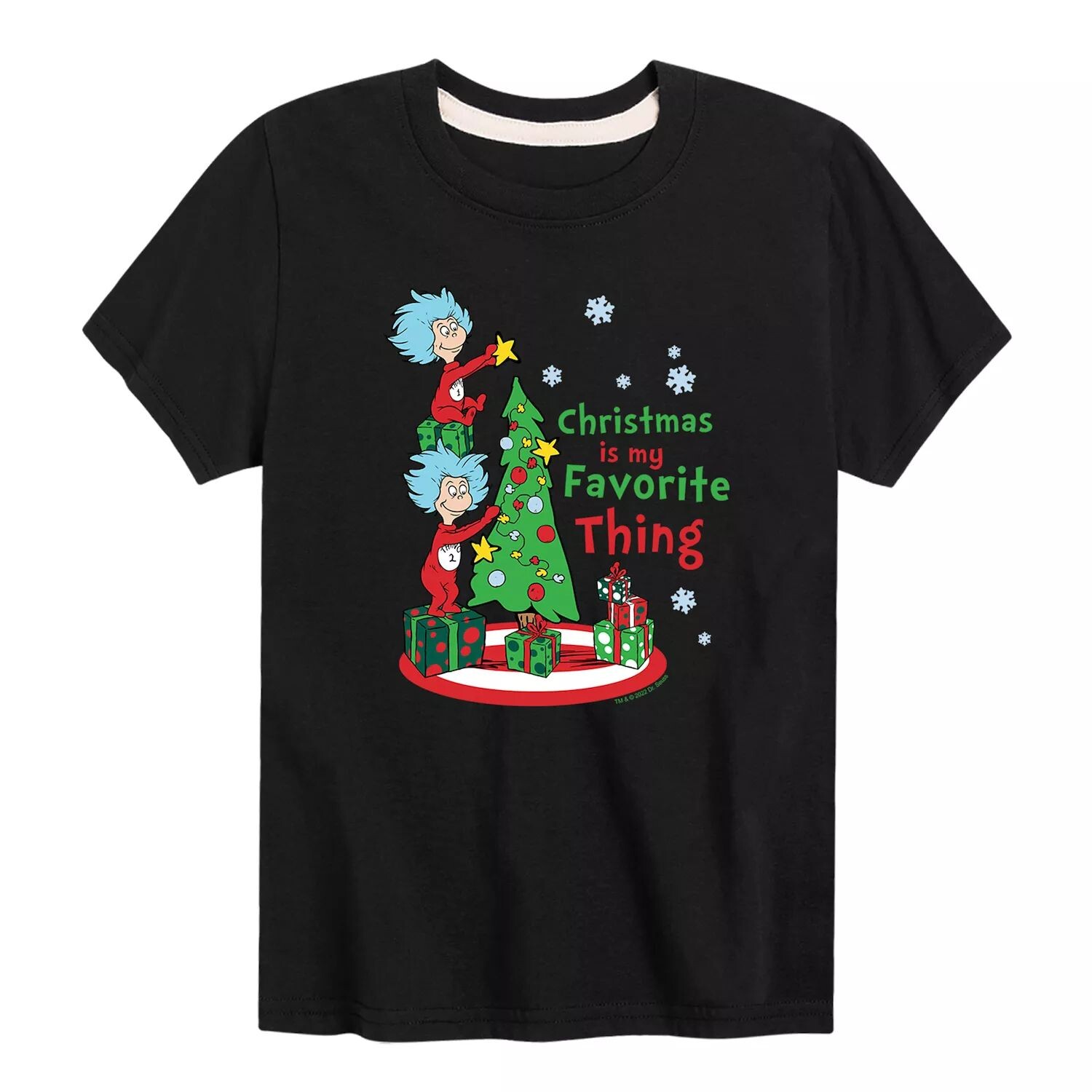 Футболка с рисунком «Рождественская штучка Доктора Сьюза» для мальчиков 8–20 лет Licensed Character, черный