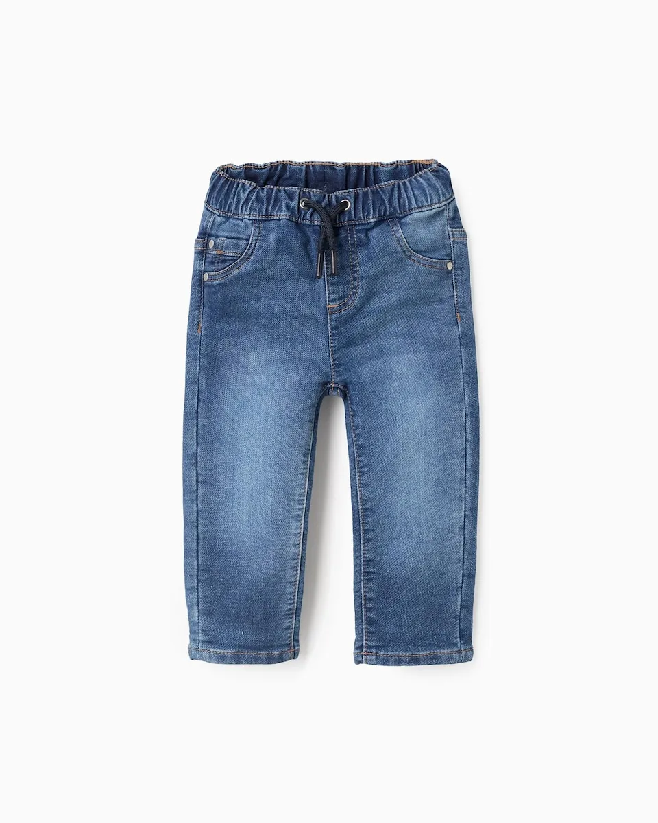 Брюки-джинсы для маленького мальчика с регулируемым эластичным поясом и шнурком, приталенного кроя Zippy, синий
Брюки-джинсы для маленького мальчика с регулируемым эластичным поясом и шнурком, приталенного кроя Zippy, синий