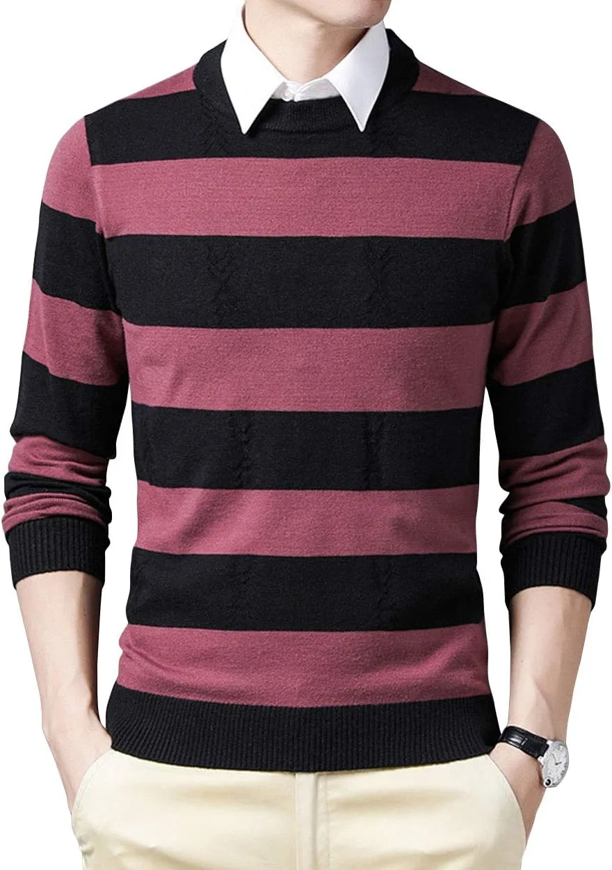 ebossy Мужской цветной полосатый slim fit легкий пуловер
ebossy Мужской цветной полосатый slim fit легкий пуловер