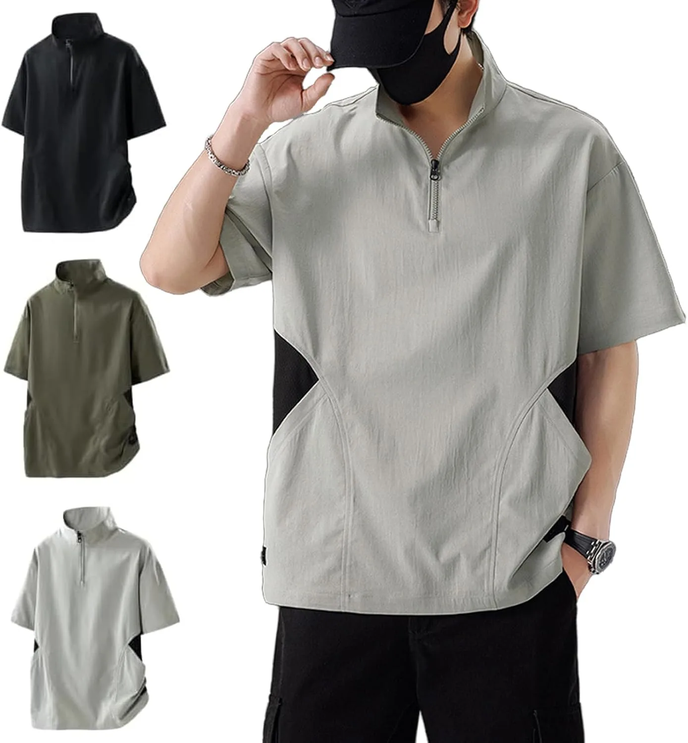 Полузастегивающаяся рубашка с высоким воротником для рыбалки, Windproof, Water Resistant, короткий рукав
Полузастегивающаяся рубашка с высоким воротником для рыбалки, Windproof, Water Resistant, короткий рукав