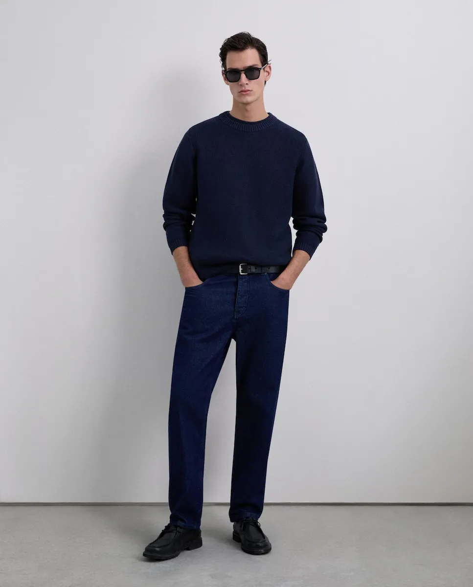 Мужской джемпер из органического хлопка с круглым вырезом Scalpers, темно-синий
Мужской джемпер из органического хлопка с круглым вырезом Scalpers, темно-синий