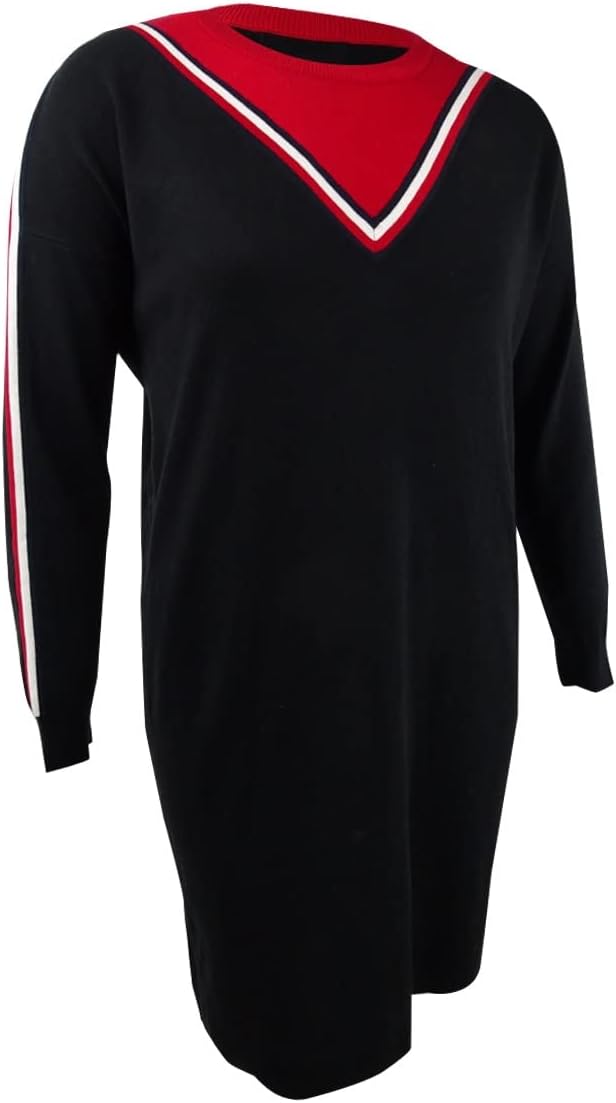 Женское платье-свитер Tommy Hilfiger с шевронным узором, Black/Scarlet
Женское платье-свитер Tommy Hilfiger с шевронным узором, Black/Scarlet