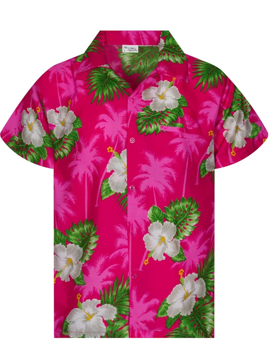 Рубашка на пуговицах классического кроя King Kameha Small Flower, розовый
Рубашка на пуговицах классического кроя King Kameha Small Flower, розовый