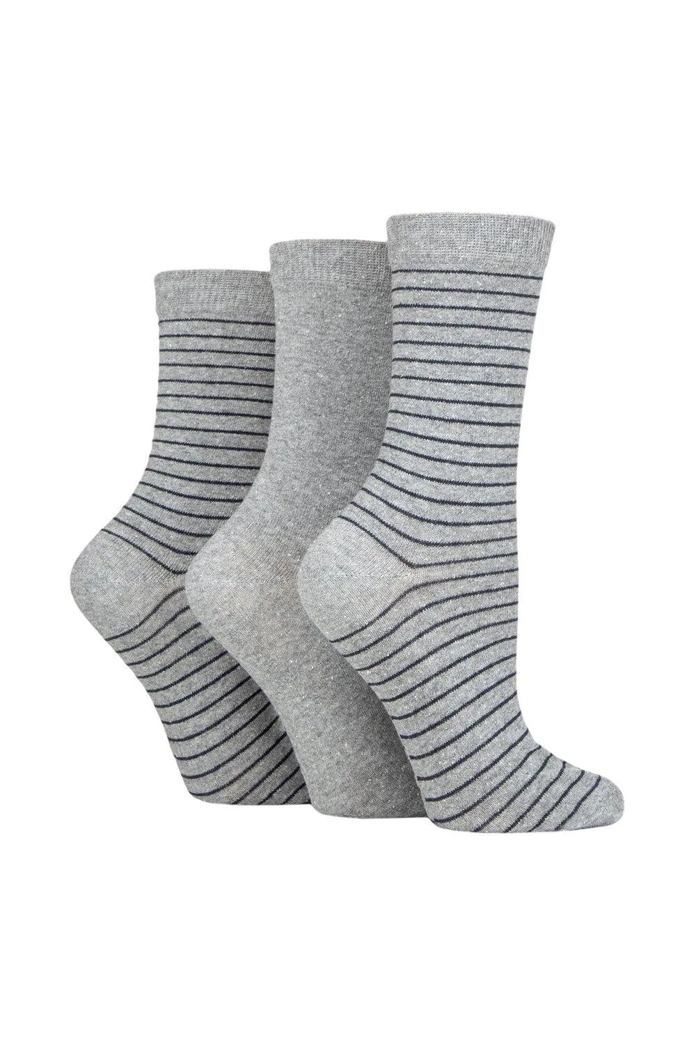 3 пары носков в тонкую полоску из 100% переработанного хлопка SOCKSHOP TORE, серый 
3 пары носков в тонкую полоску из 100% переработанного хлопка SOCKSHOP TORE, серый