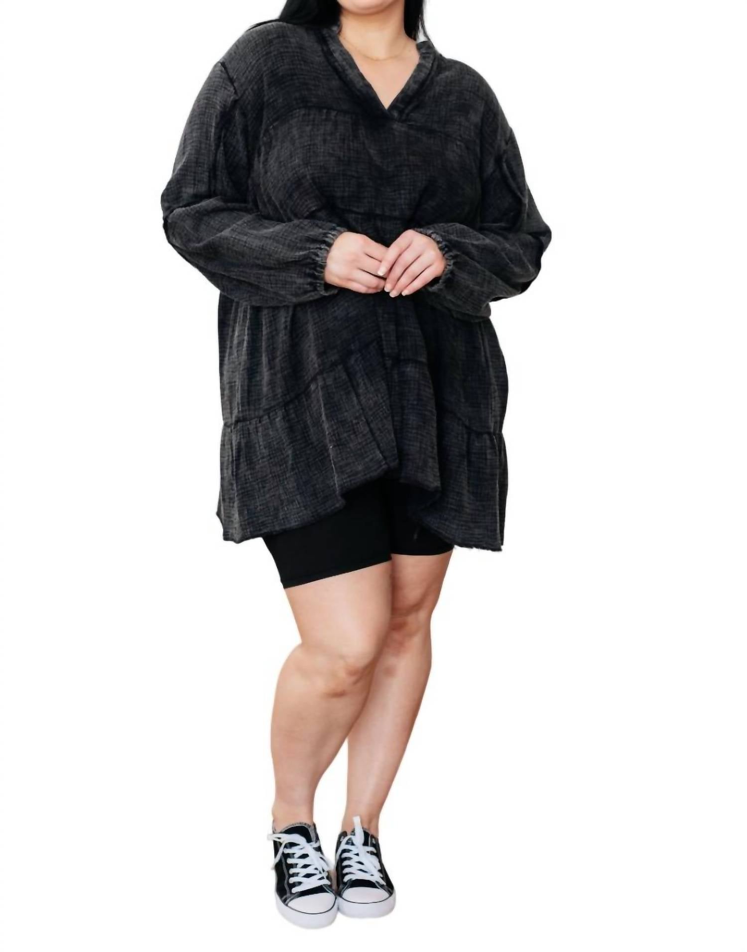 Платье Borrowed Time Mineral Wash с V-образным вырезом черного цвета White Birch
Платье Borrowed Time Mineral Wash с V-образным вырезом черного цвета White Birch