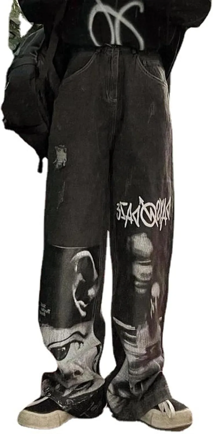 Женские джинсы harajuku hip-hop с принтом, прямые, широкие Ethbox
Женские джинсы harajuku hip-hop с принтом, прямые, широкие Ethbox