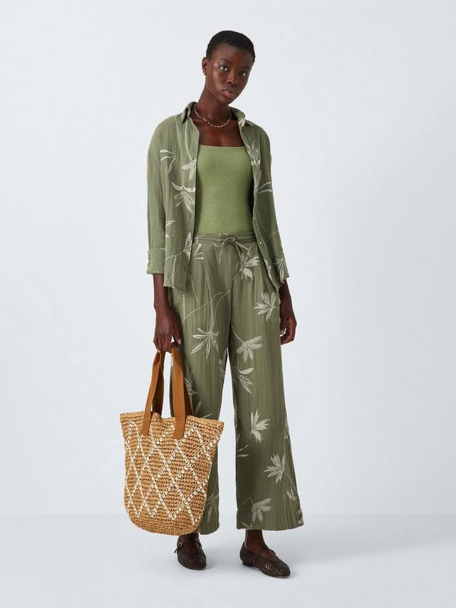 Рубашка с пальмовой вышивкой John Lewis, Green
Рубашка с пальмовой вышивкой John Lewis, Green