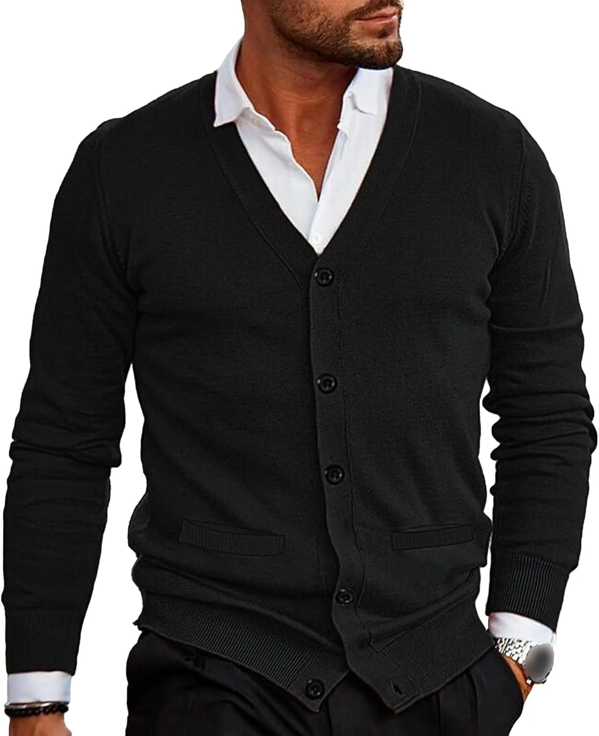 Мужской кардиган slim fit вязаный v-образным вырезом Gsywaipei
Мужской кардиган slim fit вязаный v-образным вырезом Gsywaipei