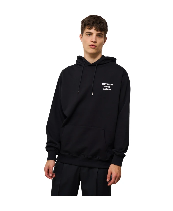 Черная толстовка из французского махрового трикотажа Drole De Monsieur, черный
Черная толстовка из французского махрового трикотажа Drole De Monsieur, черный