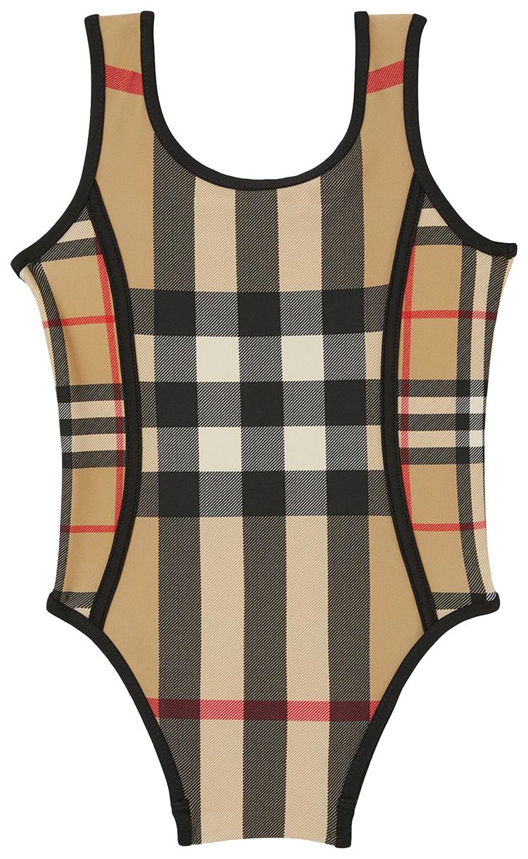 Детский купальник Burberry в контрастную клетку, коричневый
Детский купальник Burberry в контрастную клетку, коричневый