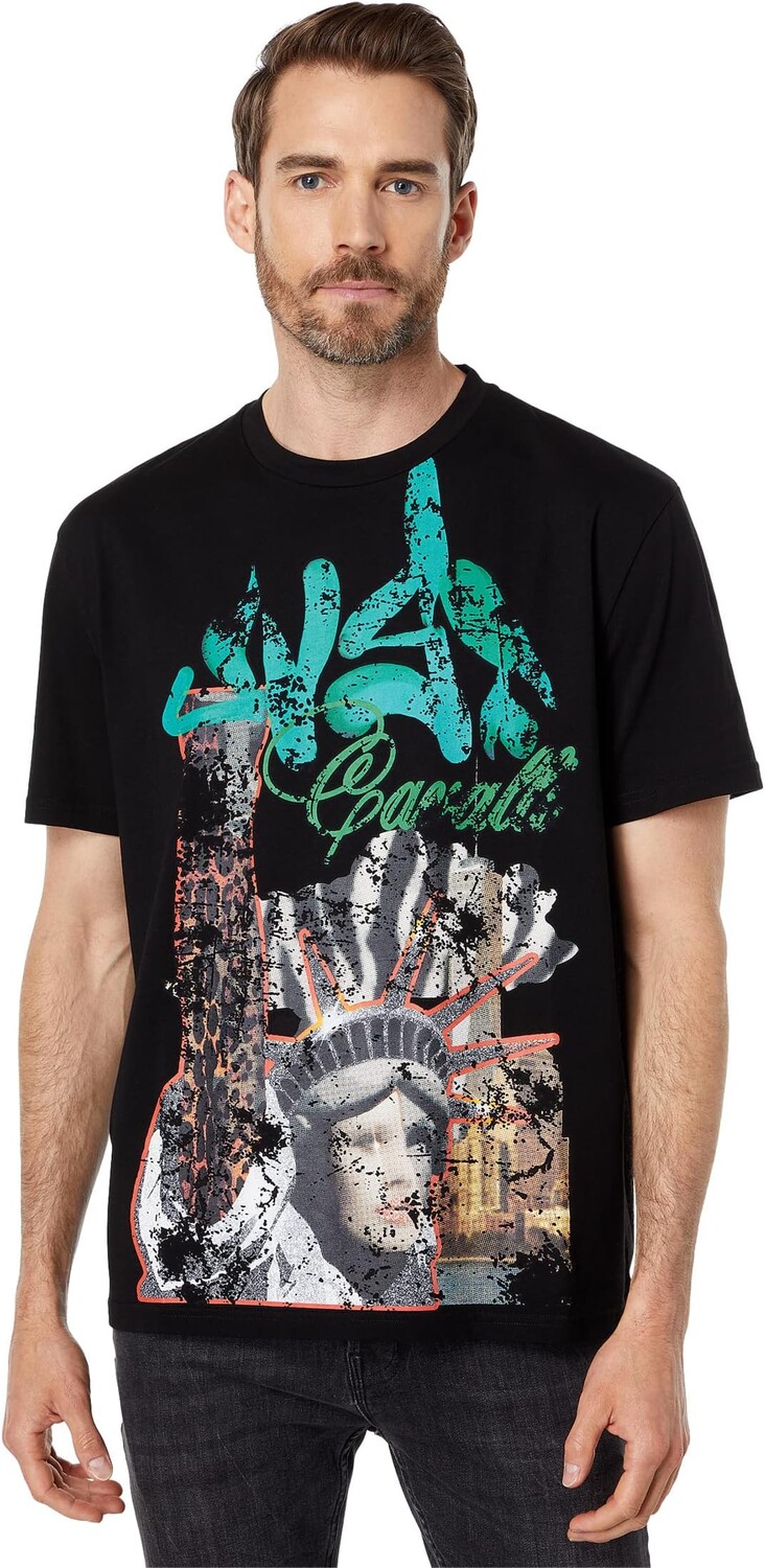Футболка Just Cavalli Crew Neck Cotton T-Shirt with "Liberty Graffiti" Graphic, черный
Футболка Just Cavalli Crew Neck Cotton T-Shirt with "Liberty Graffiti" Graphic, черный