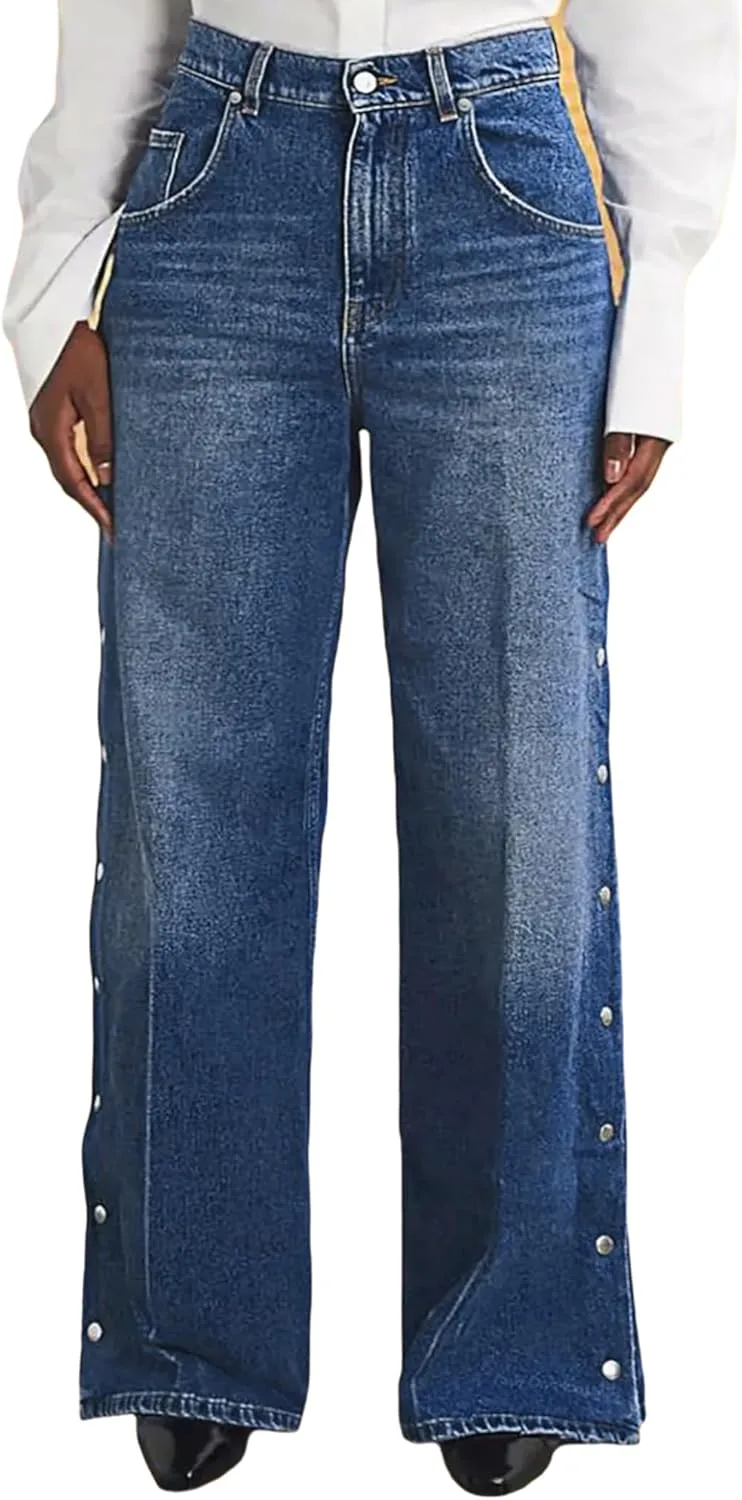 Женские джинсы Mid Rise Straight Leg с боковыми пуговицами QLAUYIOE
Женские джинсы Mid Rise Straight Leg с боковыми пуговицами QLAUYIOE