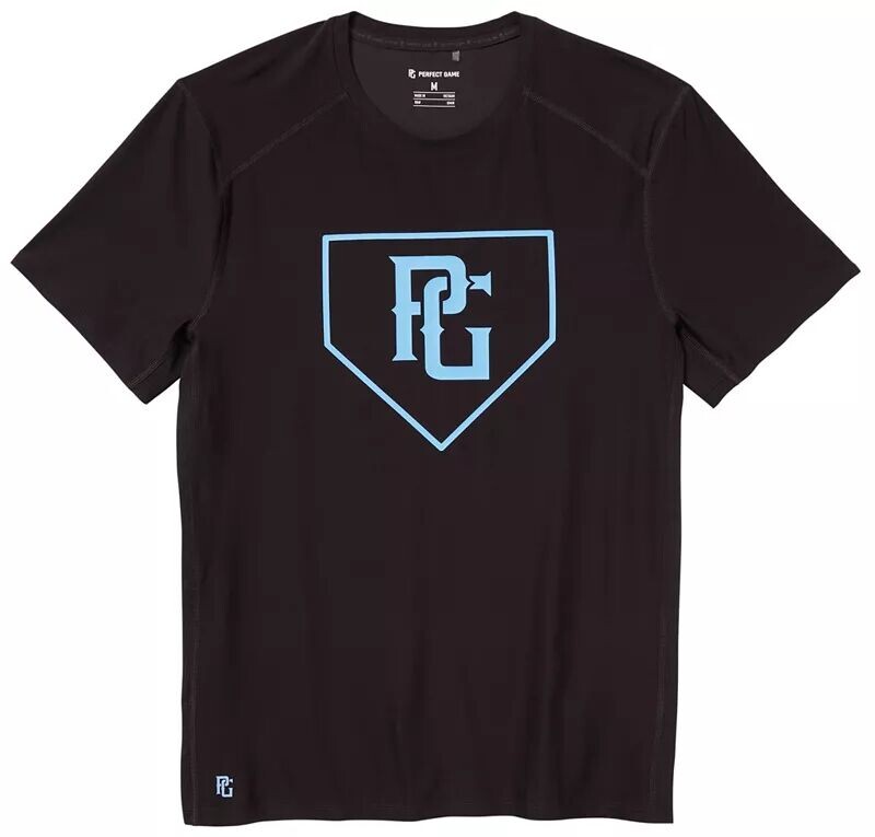 Мужская легкая рубашка с коротким рукавом Perfect Game Triple Play, черный 
Мужская легкая рубашка с коротким рукавом Perfect Game Triple Play, черный