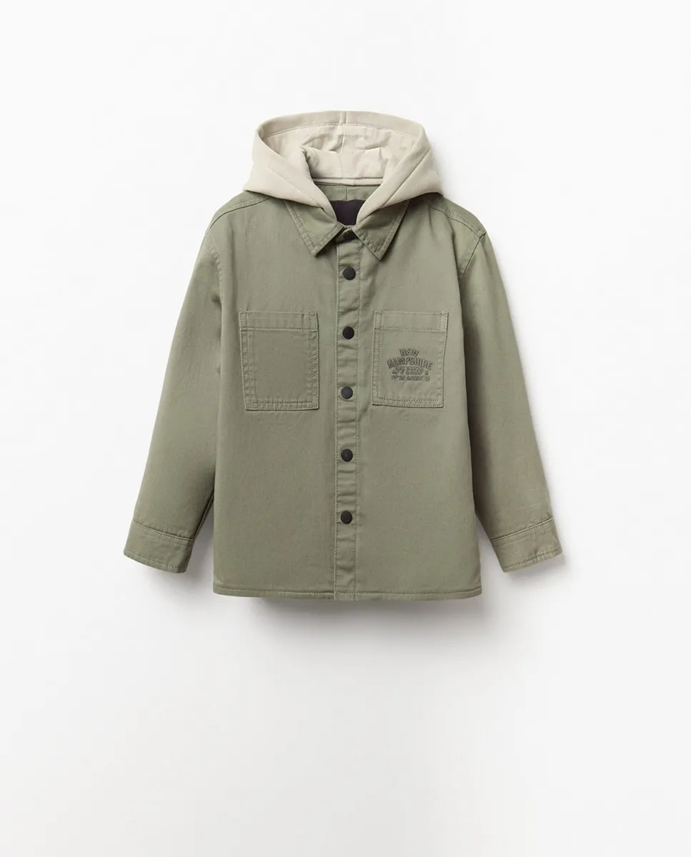 Подрубленная твиловая рубашка Sfera, хаки
Подрубленная твиловая рубашка Sfera, хаки