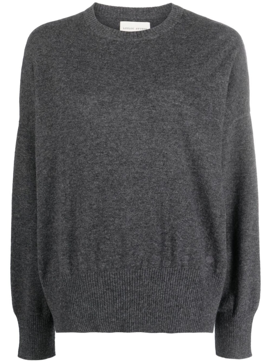 Loulou Studio кашемировый джемпер Anaa с круглым вырезом, серый 
Loulou Studio кашемировый джемпер Anaa с круглым вырезом, серый
