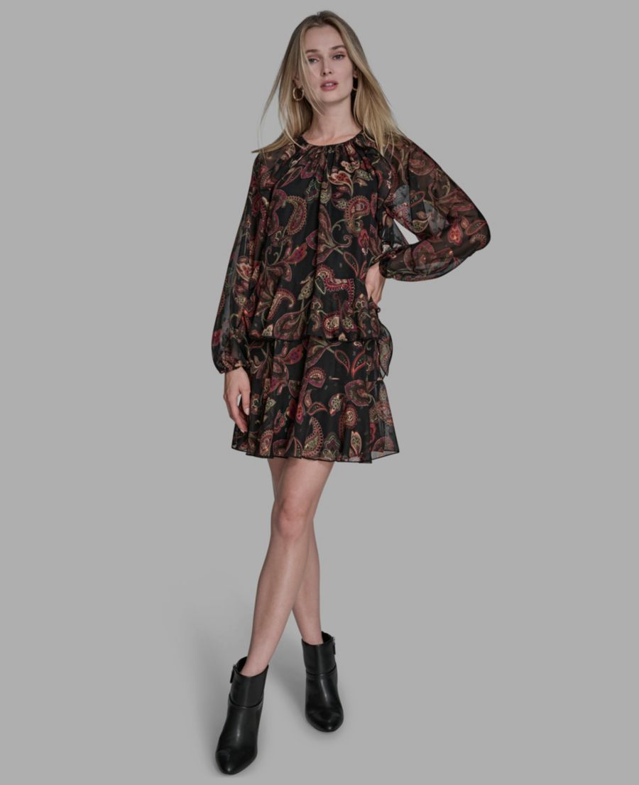 Женское платье с длинными рукавами и принтом пейсли BCBG, Brown multi
Женское платье с длинными рукавами и принтом пейсли BCBG, Brown multi