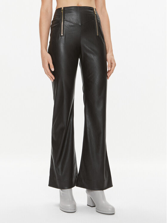 Широкие брюки из искусственной кожи Pinko, черный
Широкие брюки из искусственной кожи Pinko, черный