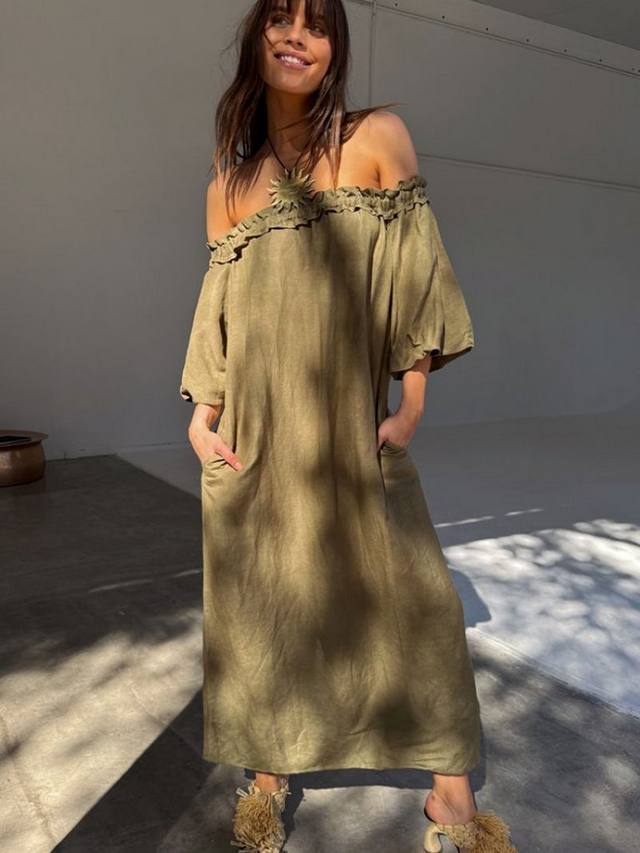 Платье миди Ella с горлом Bardot из льняной смеси Never Fully Dressed
Платье миди Ella с горлом Bardot из льняной смеси Never Fully Dressed