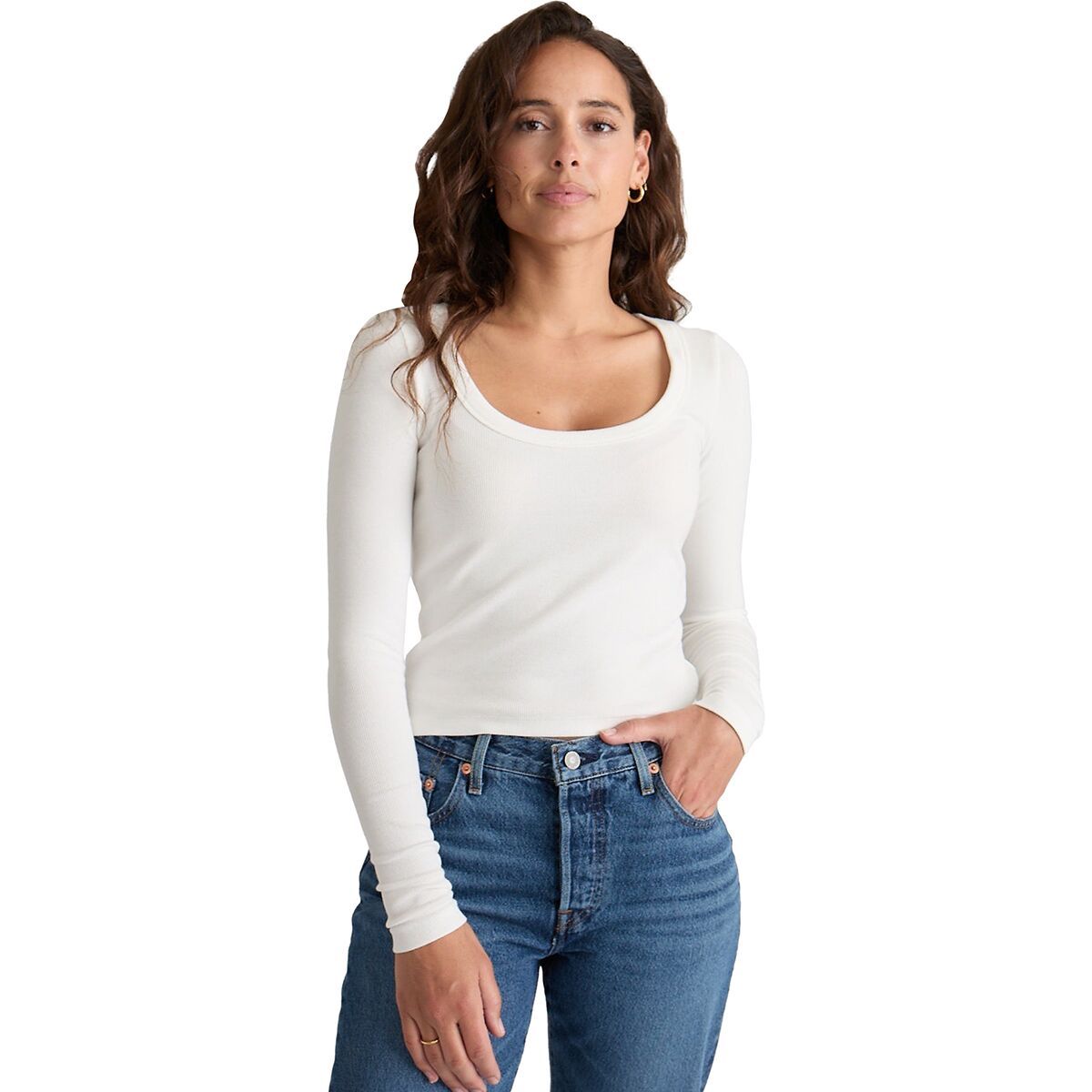 Женский топ с круглым вырезом Lexi Marine Layer, белый
Женский топ с круглым вырезом Lexi Marine Layer, белый