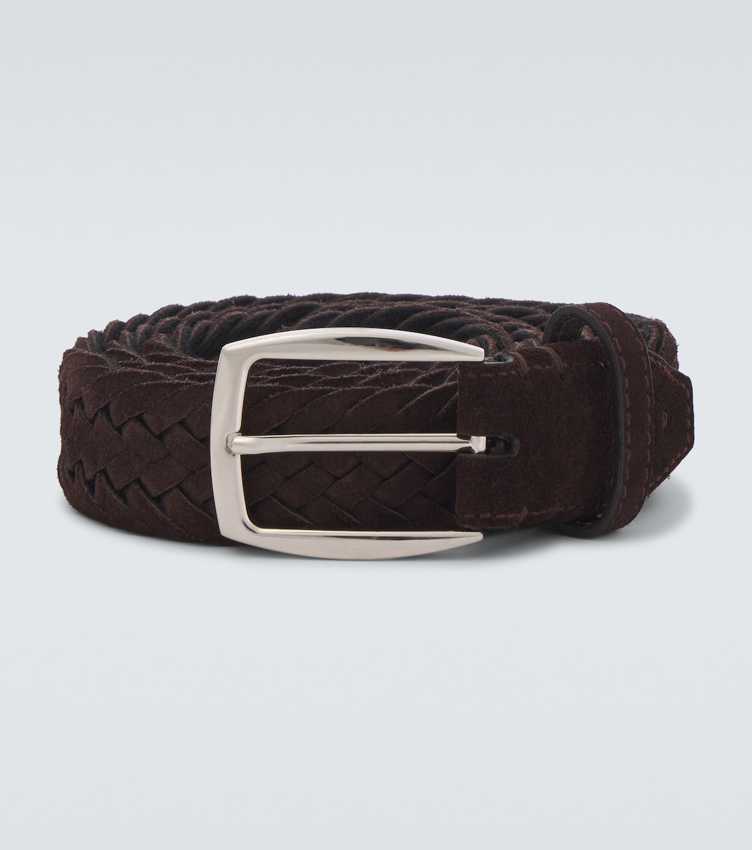 Плетёный пояс из замши Brioni, кофе
Плетёный пояс из замши Brioni, кофе