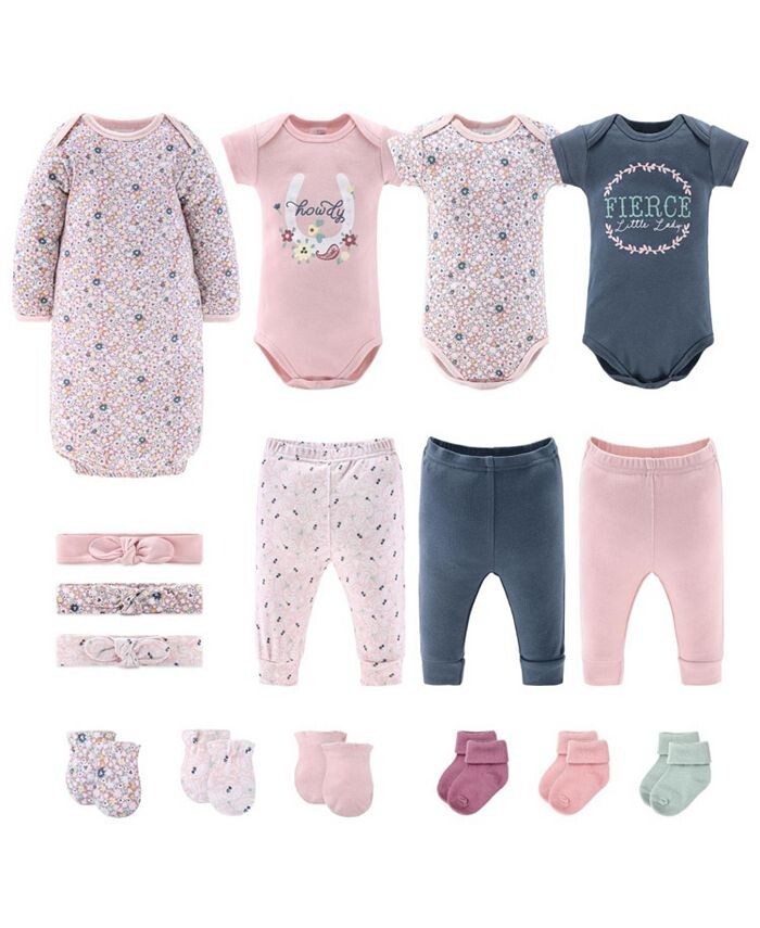 Подарочный набор Layette для новорожденных, сине-розовый с цветочным принтом прерий, 16 основных предметов, The Peanutshell, мультиколор
Подарочный набор Layette для новорожденных, сине-розовый с цветочным принтом прерий, 16 основных предметов, The Peanutshell, мультиколор