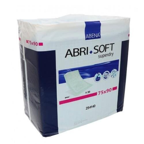 Прокладки гигиенические Abri-soft, 75х90см, 30 шт. Abena
Прокладки гигиенические Abri-soft, 75х90см, 30 шт. Abena