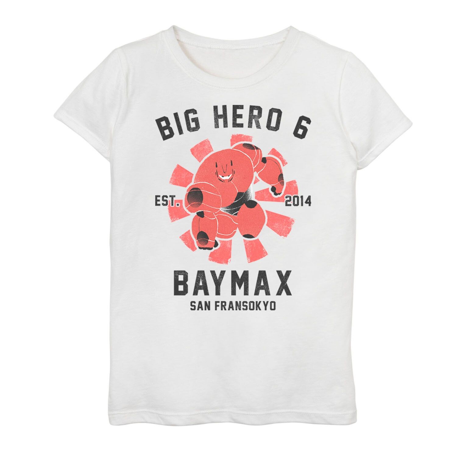 Футболка с плакатом Disney's Big Hero 6 для девочек 7–16 лет Armored Baymax San Fransokyo Licensed Character
Футболка с плакатом Disney's Big Hero 6 для девочек 7–16 лет Armored Baymax San Fransokyo Licensed Character