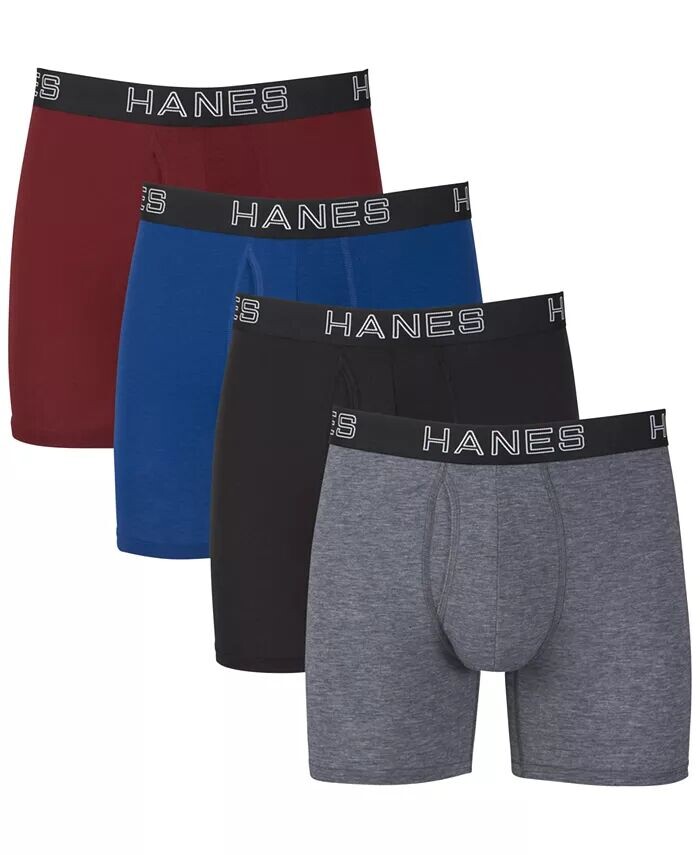 Мужские 4-уп. Ultimate Comfort Flex Fit ультрамягкие боксеры-трусы Hanes, мультиколор
Мужские 4-уп. Ultimate Comfort Flex Fit ультрамягкие боксеры-трусы Hanes, мультиколор