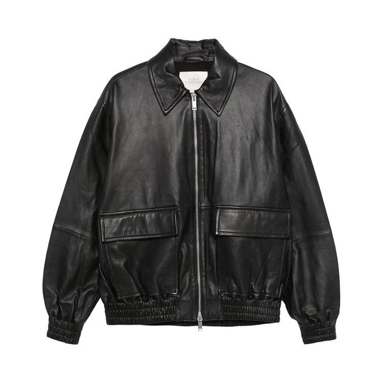 Куртка Studio Nicholson Leather Bomber Jacket, Black
Куртка Studio Nicholson Leather Bomber Jacket, Black