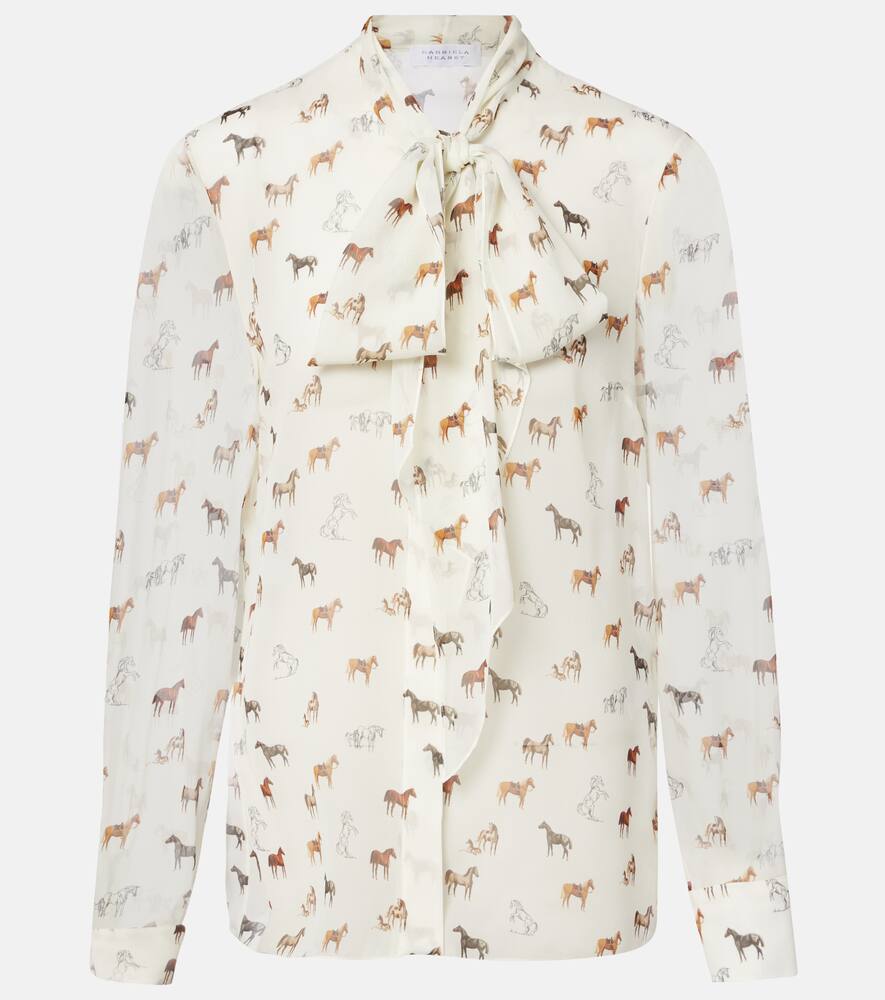 Шёлковая блузка Shildon с завязкой на шее Gabriela Hearst, Ivory Multi
Шёлковая блузка Shildon с завязкой на шее Gabriela Hearst, Ivory Multi