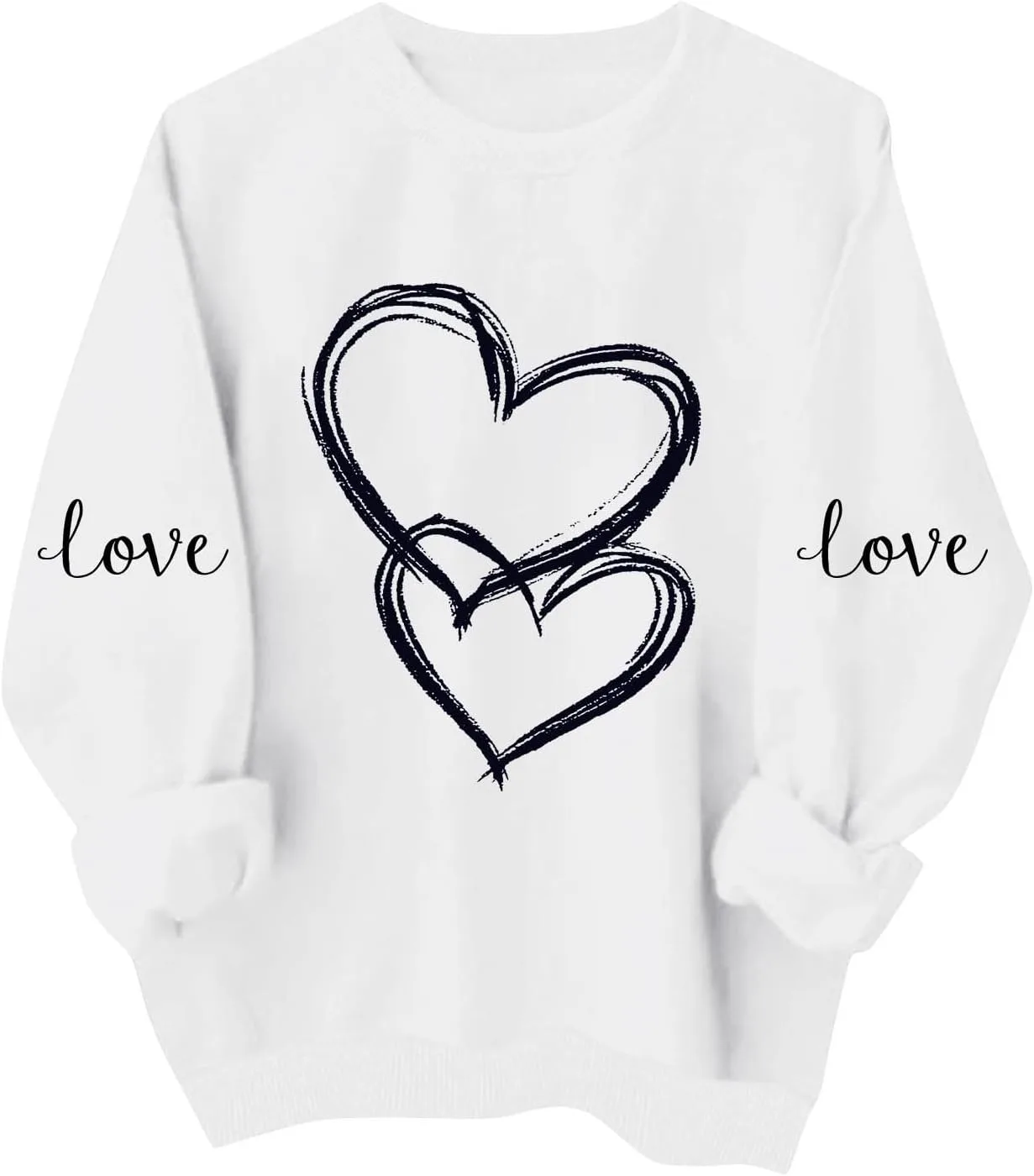 Женский свитшот с сердечками, оверсайз, с длинным рукавом
Женский свитшот с сердечками, оверсайз, с длинным рукавом