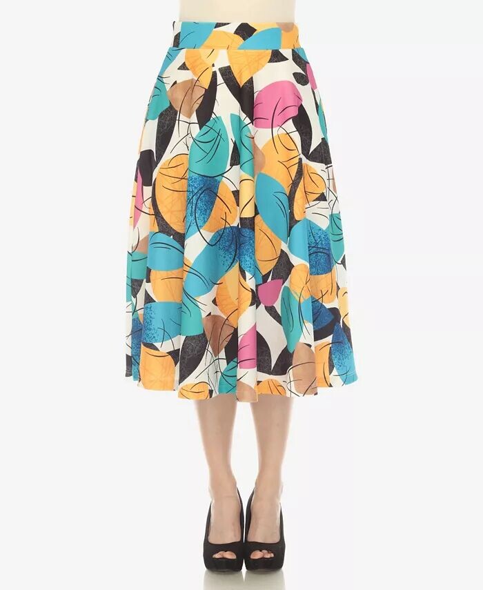 Женская винтажная расклешенная юбка миди с принтом листьев White Mark, желтый
Женская винтажная расклешенная юбка миди с принтом листьев White Mark, желтый