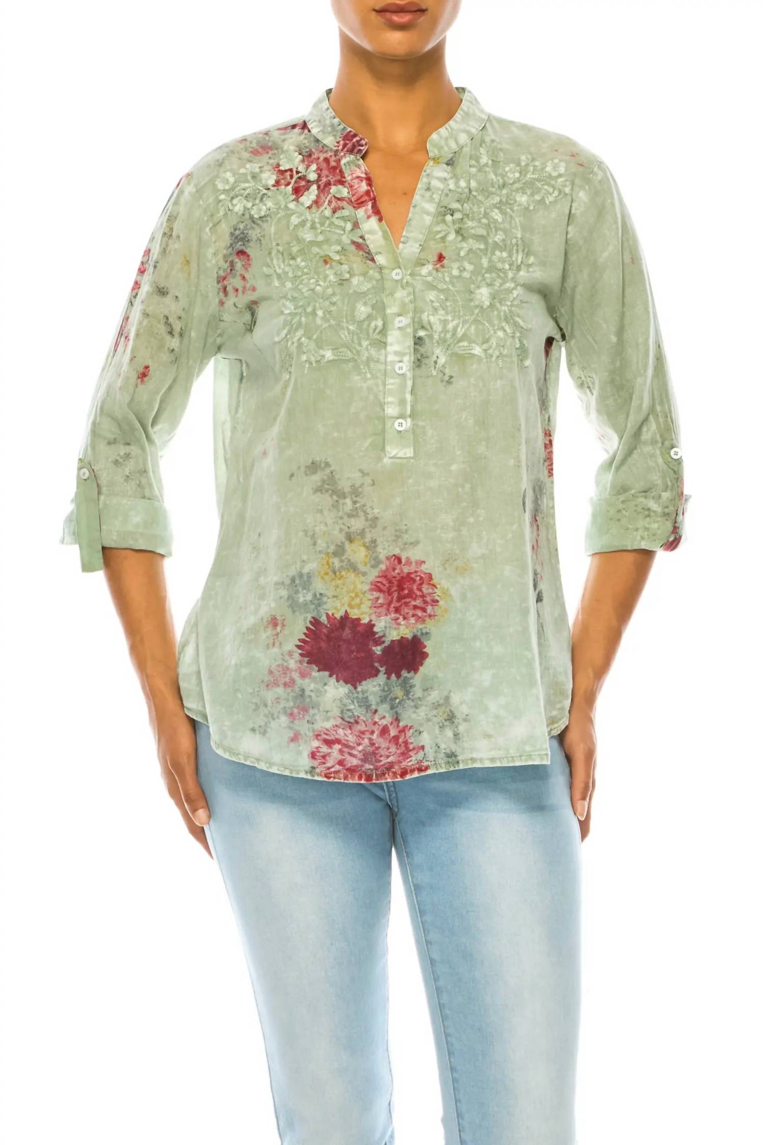 Топ с цветочным принтом и вышивкой в светло-зеленом базиликовом цвете Magazine Clothing
Топ с цветочным принтом и вышивкой в светло-зеленом базиликовом цвете Magazine Clothing