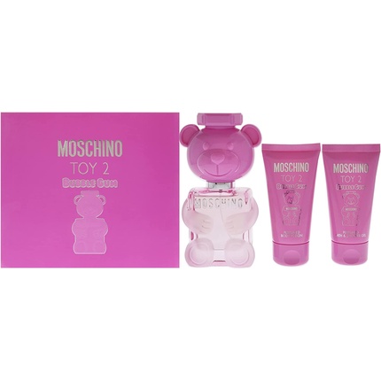 Подарочный набор Unisex Toy 2 Bubble Gum Парфюмированная вода-спрей 50 мл + Молочко для тела 50 мл + Гель для душа 50 мл Moschino
Подарочный набор Unisex Toy 2 Bubble Gum Парфюмированная вода-спрей 50 мл + Молочко для тела 50 мл + Гель для душа 50 мл Moschino
