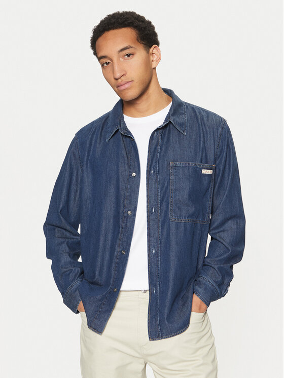 Рубашка джинсовая стандартный крой J30J327022 Calvin Klein Jeans, синий
Рубашка джинсовая стандартный крой J30J327022 Calvin Klein Jeans, синий