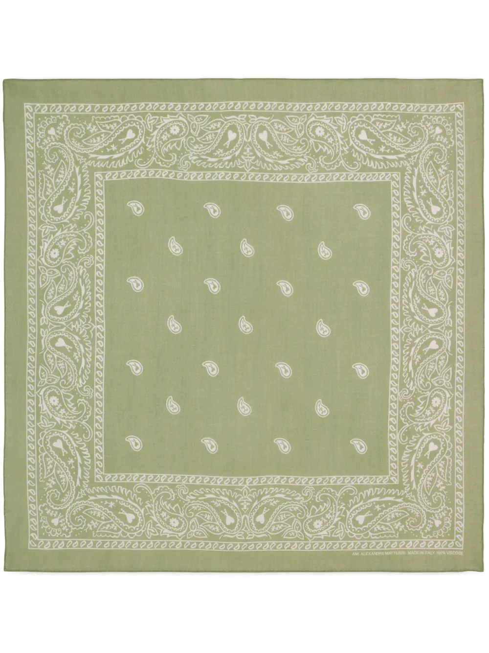 Платок с принтом пейсли AMI Paris, зеленый
Платок с принтом пейсли AMI Paris, зеленый