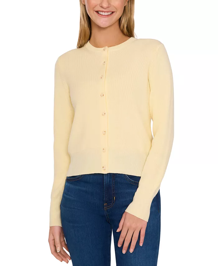 Женский кардиган на пуговицах CeCe, желтый
Женский кардиган на пуговицах CeCe, желтый