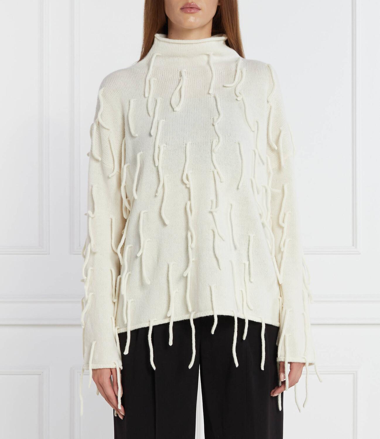 Свитер из шерсти Liviana Conti Regular Fit, белый 
Свитер из шерсти Liviana Conti Regular Fit, белый