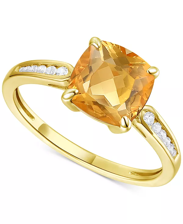 Кольцо-Подушка с аметистом (1-7/8 карата tw) и выращенным в лаборатории белым сапфиром (1/10 карата tw) из стерлингового серебра с 14-каратным золотом (также с другими драгоценными камнями) Macy'S, citrine
Кольцо-Подушка с аметистом (1-7/8 карата tw) и выращенным в лаборатории белым сапфиром (1/10 карата tw) из стерлингового серебра с 14-каратным золотом (также с другими драгоценными камнями) Macy'S, citrine