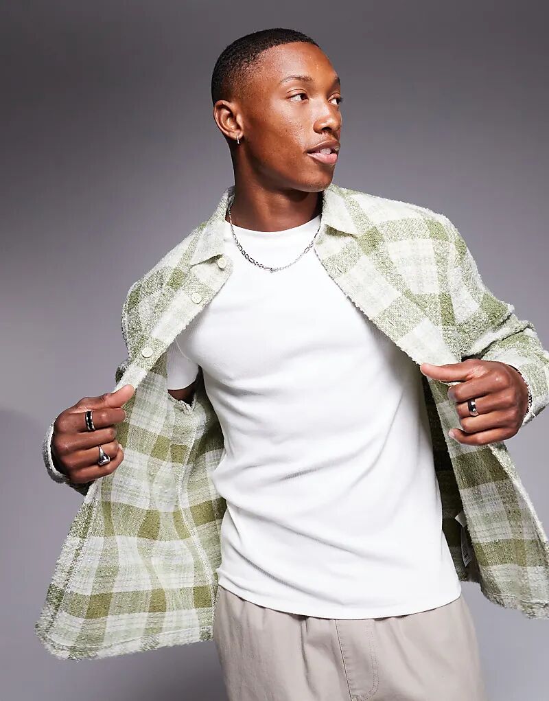 Свободная рубашка свободного кроя из шерсти в клетку шалфея ASOS DESIGN
Свободная рубашка свободного кроя из шерсти в клетку шалфея ASOS DESIGN