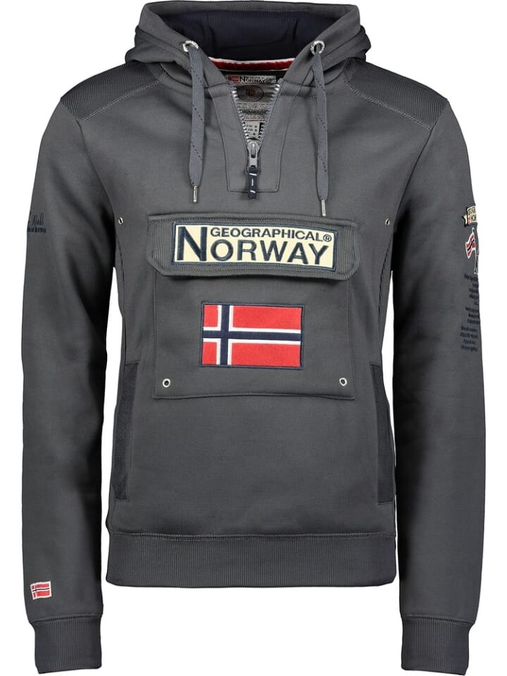 Толстовка Geographical Norway Hoodie, серый 
Толстовка Geographical Norway Hoodie, серый