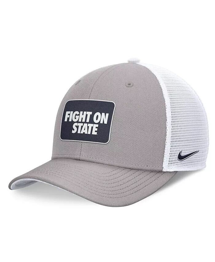 Мужская серо-белая регулируемая кепка Penn State Nittany Lions Local Trucker Nike
Мужская серо-белая регулируемая кепка Penn State Nittany Lions Local Trucker Nike