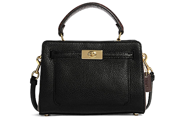 Сумка через плечо Lane из галечной кожи с принтом под змею маленького размера черный COACH 
Сумка через плечо Lane из галечной кожи с принтом под змею маленького размера черный COACH