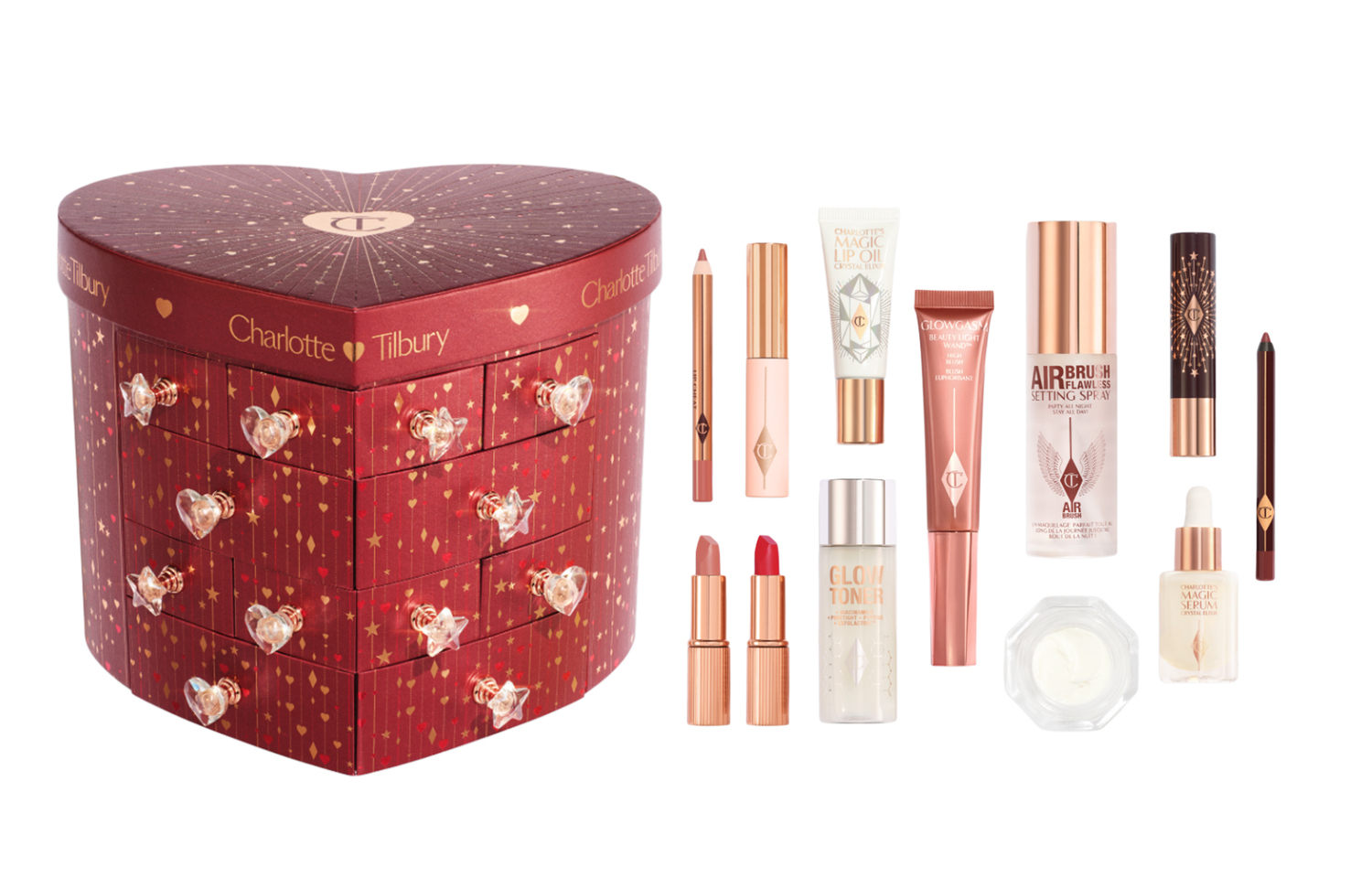 CT 2024 Рождественский лимитированный календарь Love Treasure Box Набор косметики Easy-to-Blend Natural Set Of 12 Charlotte Tilbury, calendar love treasure makeup sets (2024 christmas limited edition)
CT 2024 Рождественский лимитированный календарь Love Treasure Box Набор косметики Easy-to-Blend Natural Set Of 12 Charlotte Tilbury, calendar love treasure makeup sets (2024 christmas limited edition)