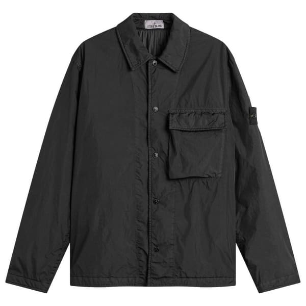 Рубашка-куртка из жатой ткани Stone Island, черный
Рубашка-куртка из жатой ткани Stone Island, черный