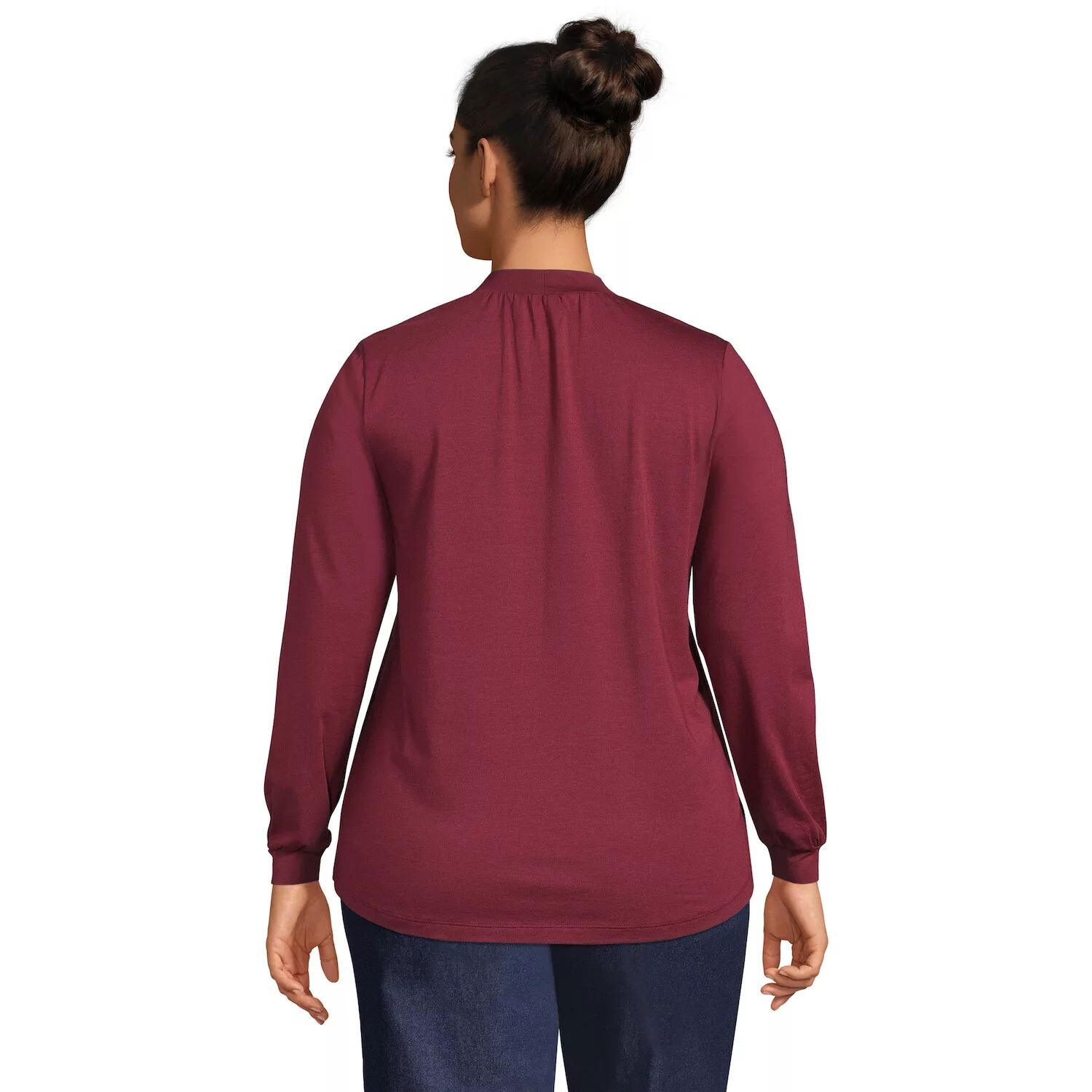 Топ больших размеров со сборками и воротником Lands' End Lands' End, черный
Топ больших размеров со сборками и воротником Lands' End Lands' End, черный