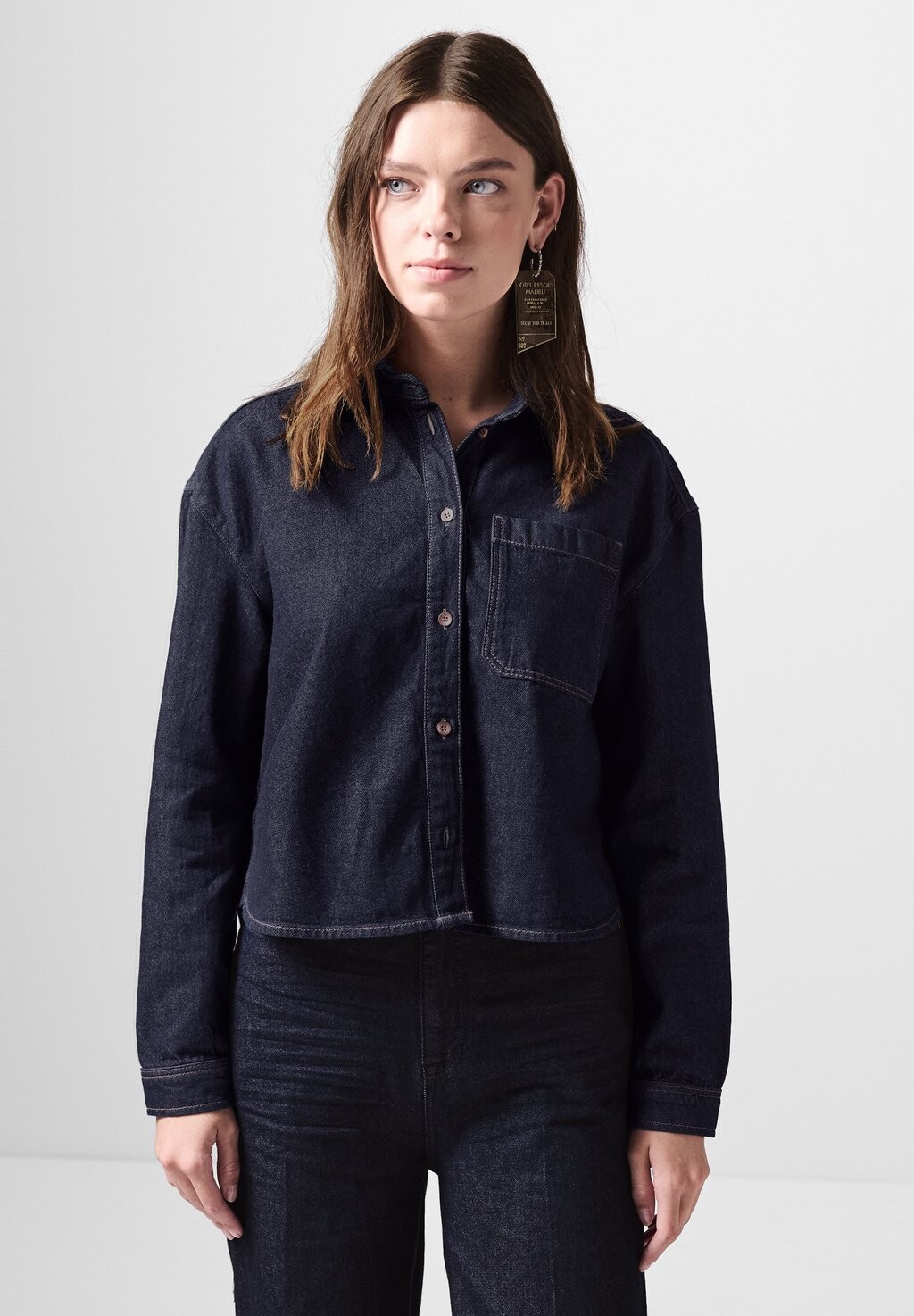 Блузка на пуговицах Street One Studio, деним
Блузка на пуговицах Street One Studio, деним