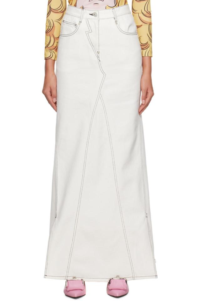 Вентилируемая джинсовая макси-юбка Pushbutton, белый
Вентилируемая джинсовая макси-юбка Pushbutton, белый